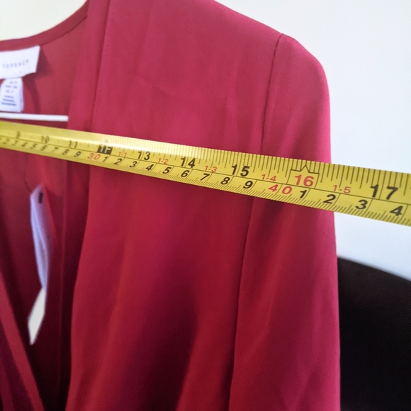 NWT TOPSHOP Red Dress / size small - Picture 5 of 6